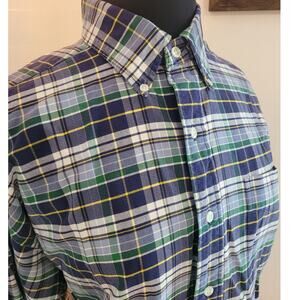 VTG Polo Ralph Lauren Big Shirt Plaid Button Down M